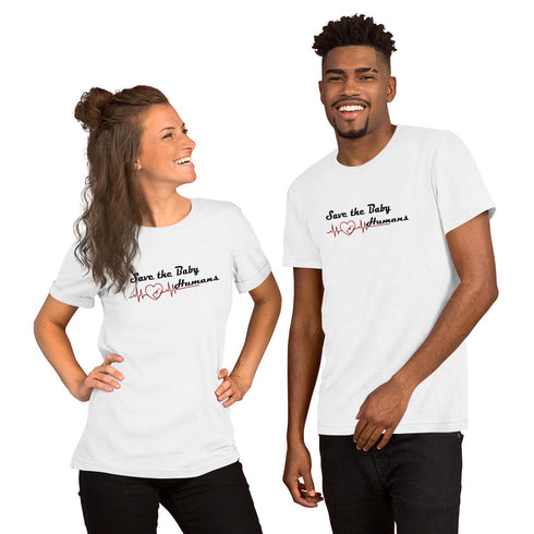 Save The Baby Humans Christian Pro Life T-Shirt Men white